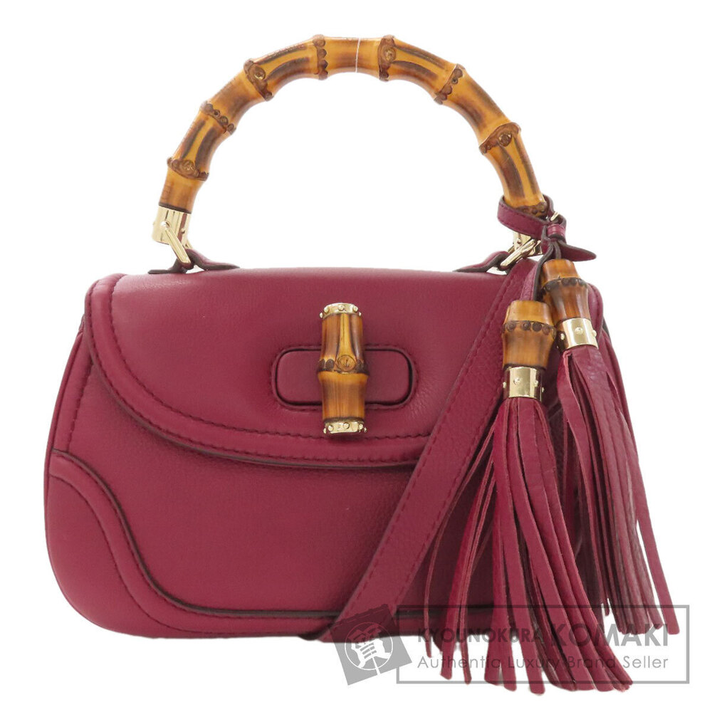 GUCCI Bamboo Handbag Calfskin